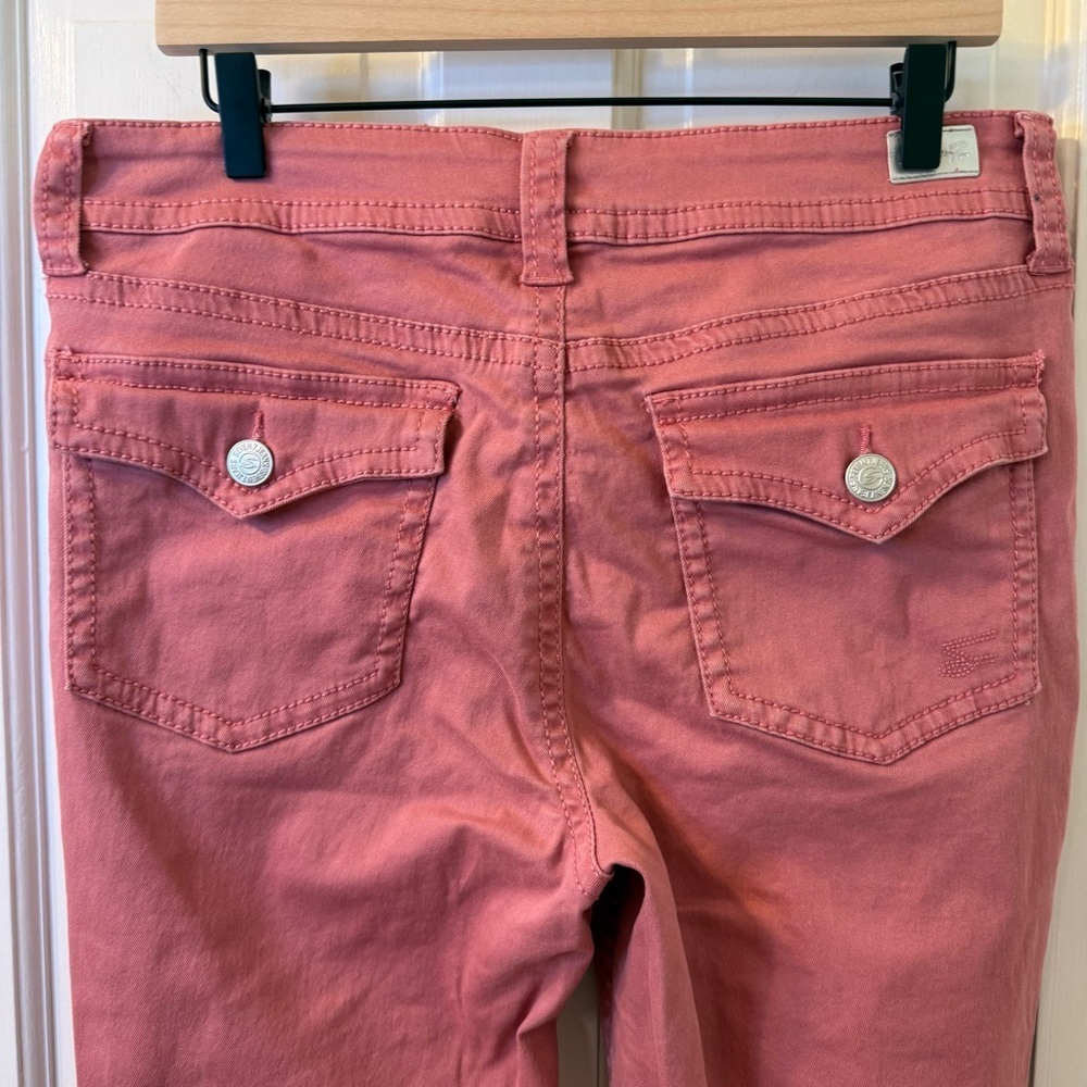 Seven7 Pink Cropped Ankle Jeans Size 14 - Picture 2 of 9